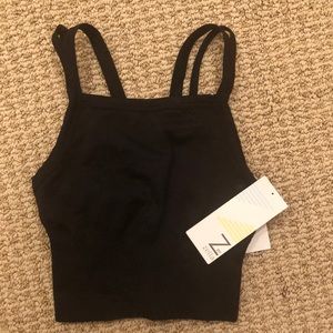 ZELLA black athletic longline sports bra/tank top